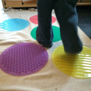 These textured mats area fun way for children to learn discrimination by touch. 